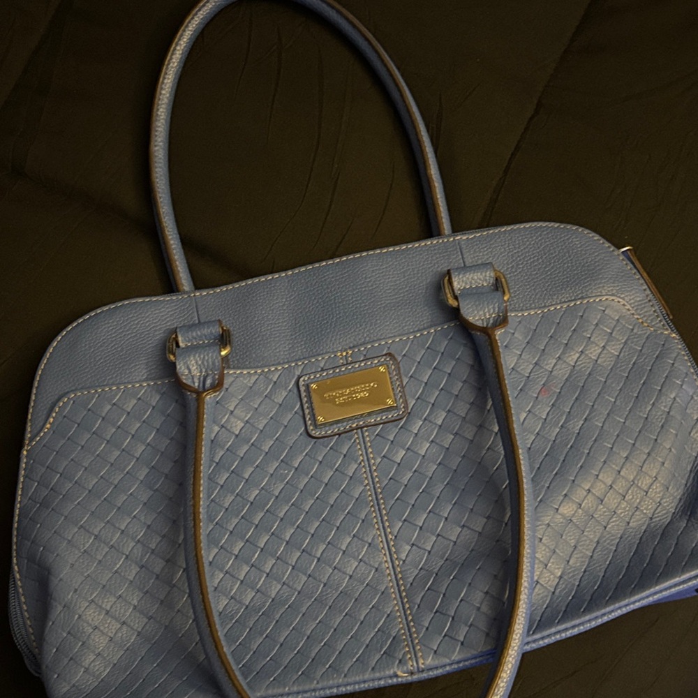 Tignanello Woven Blue Shoulder Bag